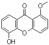 structure of CAS# 27770-13-4, 5-羟基-1-甲氧基-9H-氧杂蒽-9-酮