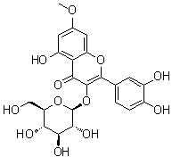 CAS # 27875-34-9, Rhamnetin 3-O-beta-glucopyranoside, Rhamnetin 3-glucoside