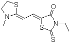 CAS 登录号：27930-87-6, 3-乙基-5-((3-甲基噻唑烷-2-亚基)乙亚基)罗丹宁