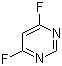 structure of CAS# 2802-62-2, 4,6-二氟嘧啶