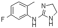 CAS # 28125-87-3, Flutonidine, 2-(5-Fluoro-2-methylanilino)-2-imidazoline, 2-[(5-Fluoro-2-methylphenyl)amino]-2-imidazoline, Flutonidine, St 600, St 600 (pharmaceutical)