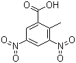 CAS # 28169-46-2, 3,5-Dinitro-2-methylbenzoic acid, 3,5-Dinitro-2-toluic acid