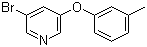 structure of CAS# 28231-75-6, 3-Bromo-5-(3-methylphenoxy)pyridine