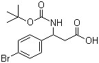 structure of CAS# 282524-86-1, Boc-3-amino-3-(4'-bromophenyl)propionic acid