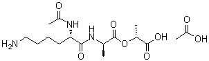 CAS # 282729-62-8, (2R)-N2-Acetyl-L-lysyl-D-alanyl-2-hydroxypropanoic acid monoacetate (salt)