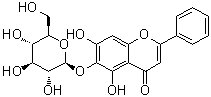 CAS # 28279-72-3, Baicalein 6-O-beta-D-glucopyranoside, 6-(beta-D-Glucopyranosyloxy)-5,7-dihydroxy-2-phenyl-4H-1-benzopyran-4-one