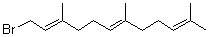 CAS # 28290-41-7, (2E,6E)-1-bromo-3,7,11-trimethyl-2,6,10-Dodecatriene, (2E,6E)-Farnesyl bromide, (E,E)-Farnesyl bromide, all-trans-Farnesyl bromide, trans,trans-Farnesyl bromide