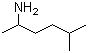 structure of CAS# 28292-43-5, 2-Amino-5-methylhexane