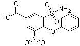 3-Nitro-4-phenoxy-5-sulfamoylbenzoic acid molecular structure (CAS 28328-53-2)