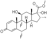 CAS # 28416-84-4, (6a,11b,16a,17a)-6,9-Difluoro-11,17-dihydroxy-16-methyl-3-oxoandrosta-1,4-diene-17-carboxylic acid methyl ester