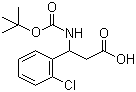 structure of CAS# 284493-66-9, Boc-3-amino-3-(2'-chlorophenyl)propionic acid