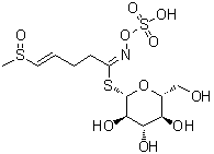 CAS # 28463-24-3, 4-Methylsulfinyl-3-butenylglucosinolate, 4-Methylsulphinyl-3-butenyl glucosinolate, Glucoraphasatin sulfoxide