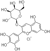 structure of CAS# 28500-00-7, 氯化花翠素半乳糖苷