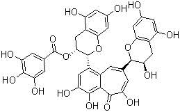 structure of CAS# 28543-07-9, 茶黄素 3'-没食子酸酯