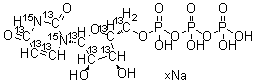 CAS # 285978-18-9, Uridine-<sup>13</sup>C<sub>9</sub>-<sup>15</sup>N<sub>2</sub> 5'-(tetrahydrogen triphosphate) sodium salt
