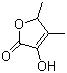 CAS # 28664-35-9, 4,5-Dimethyl-3-hydroxy-2,5-dihydrofuran-2-one, Sotolon, Sugarlactone, Fenugreck Lactone, 3-Hydroxy-4,5-dimethyl-2(5H)-furanone