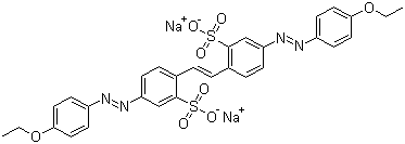 CAS # 2870-32-8, Direct Yellow 12, Chrysophenine, C.I. 24895, Disodium 4,4'-bis[(4-ethoxyphenyl)azo]stilbene-2,2'-disulphonate
