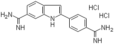 structure of CAS# 28718-90-3, 4',6-Diamidino-2-phenylindole dihydrochloride