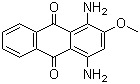 CAS # 2872-48-2, Disperse Red 11, C.I. 62015, 1,4-Diamino-2-methoxy-9,10-anthracenedione, Solvent Violet 26