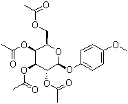 4-Methoxyphenyl 2,3,4,6-tetra-O-acetyl-beta-D-galactopyranoside molecular structure (CAS 2872-65-3)