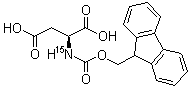 structure of CAS# 287484-33-7, N-[芴甲氧羰基]-L-(氮-15)天冬氨酸