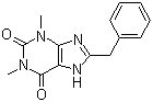 CAS # 2879-15-4, 8-Benzyltheophylline, NSC 14131, 3,9-Dihydro-1,3-dimethyl-8-(phenylmethyl)-1H-purine-2,6-dione
