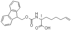 structure of CAS# 288617-74-3, (2S)-2-[[(9H-Fluoren-9-ylmethoxy)carbonyl]amino]-2-methyl-7-octenoic acid