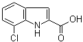 structure of CAS# 28899-75-4, 7-氯-1H-吲哚-2-羧酸