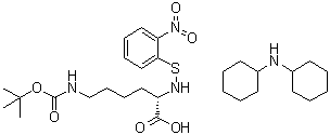 N6-[(1,1-Dimethylethoxy)carbonyl]-N2-[(2-nitrophenyl)thio]-L-lysine compd. with N-cyclohexylcyclohexanamine (1:1) molecular structure (CAS 2896-69-7)