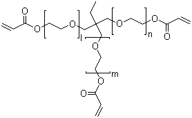 structure of CAS# 28961-43-5, 乙氧基化三羟甲基丙烷三丙烯酸酯