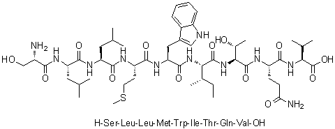 CAS # 289911-11-1, L-Seryl-L-leucyl-L-leucyl-L-methionyl-L-tryptophyl-L-isoleucyl-L-threonyl-L-glutaminyl-L-valine