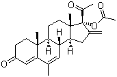 CAS # 2919-66-6, Melengestrol acetate, 17a-Acetoxy-6-methyl-16-methylene-4,6-pregnadiene-3,20-dione