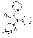 structure of CAS# 29301-73-3, 4-[(3-Methyl-3H-diazirin-3-yl)methyl]-1,2-diphenyl-3,5-pyrazolidinedione