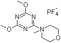 structure of CAS# 293311-03-2, 4-(4,6-Dimethoxy-1,3,5-triazin-2-yl)-4-morpholinium tetrafluoroborate