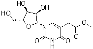 structure of CAS# 29428-50-0, 1,2,3,4-Tetrahydro-2,4-dioxo-1-beta-D-ribofuranosyl-5-pyrimidineacetic acid methyl ester