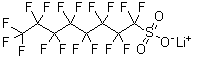 CAS # 29457-72-5, Lithium (perfluorooctyl)sulfonate, Lithium perfluoro-1-octanesulfonate, Perfluorooctanesulfonic acid lithium salt, Super-Arinosu-Korori, FT 208, Fluorad FC 94