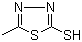 CAS # 29490-19-5, 2-Mercapto-5-methyl-1,3,4-thiadiazole, 1,3,4-Thiadiazole-2(3H)-thione, 5-Methyl-1,3,4-thiadiazole-2-thiol