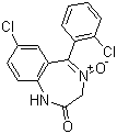 CAS # 2955-37-5, 7-Chloro-2-oxo-5-(2-chlorophenyl)-1,4-benzodiazepine-4-oxide, 7-Chloro-5-(2-chlorophenyl)-4-oxy-1,3-dihydrobenzo[e][1,4]diazepin-2-one
