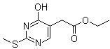 structure of CAS# 29571-44-6, 4-Hydroxy-2-(methylthio)-5-pyrimidineacetic acid ethyl ester