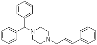 CAS 登录号：298-57-7, 桂利嗪, 脑益嗪, 肉桂苯哌嗪, 1-二苯甲基-4-(3-苯基-2-丙烯基)哌嗪