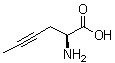 structure of CAS# 29834-76-2, (2S)-2-Amino-4-hexynoic acid