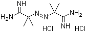 structure of CAS# 2997-92-4, 2,2'-Azobis(2-methylpropionamidine) dihydrochloride