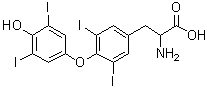 structure of CAS# 300-30-1, O-(4-羟基-3,5-二碘苯基)-3,5-二碘-DL-酪氨酸
