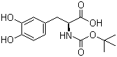 structure of CAS# 30033-24-0, N-(tert-Butoxycarbonyl)-3,4-dihydroxy-L-phenylalanine