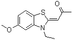 structure of CAS# 300801-52-9, 1-(3-乙基-5-甲氧基-2(3H)-苯并噻唑亚基)-2-丙酮