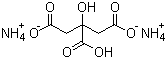 Ammonium citrate dibasic molecular structure (CAS 3012-65-5)