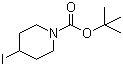 CAS # 301673-14-3, N-Boc-4-iodopiperidine, 1-(tert-Butoxycarbonyl)-4-iodopiperidine, 4-Iodopiperidine-1-carboxylic acid tert-butyl ester
