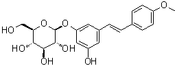 CAS # 30197-14-9, trans-Desoxyrhaponticin, Deoxyrhapontigenin O-glucoside, Desoxyrhaponticin