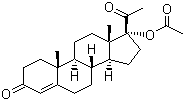醋酸羟孕酮分子结构 (CAS 302-23-8)