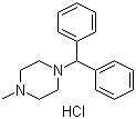 CAS # 303-25-3, Cyclizine hydrochloride, Marezine hydrochloride, Marzine, N-Benzhydryl-N'-methylpiperazine monohydrochloride